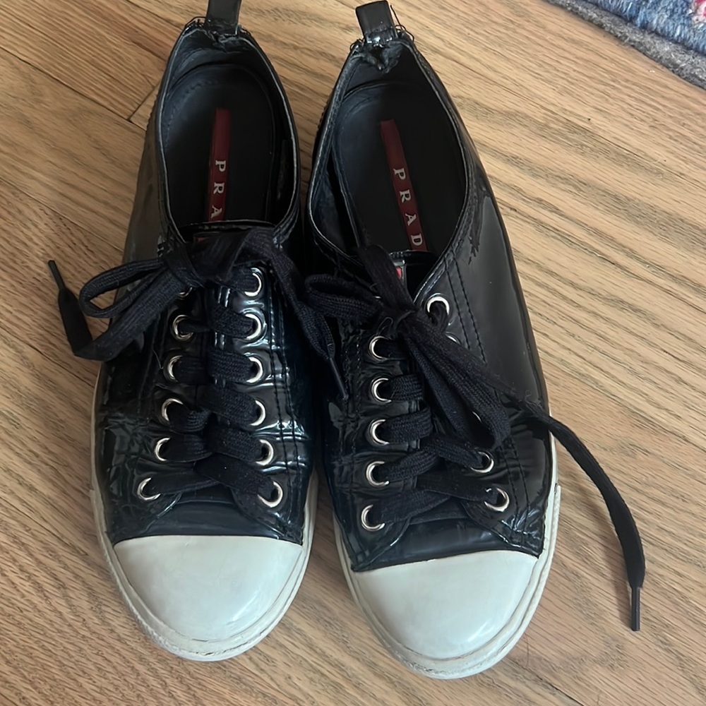 Prada Patent Leather Sneakers
